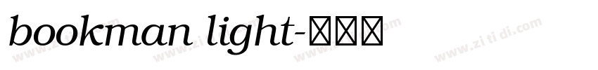 bookman light字体转换